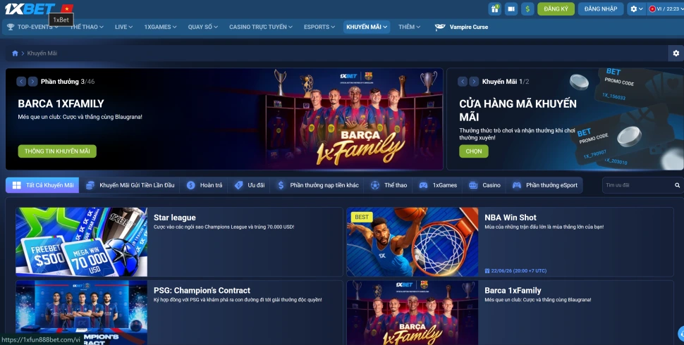 1xbet bonus Vietnam